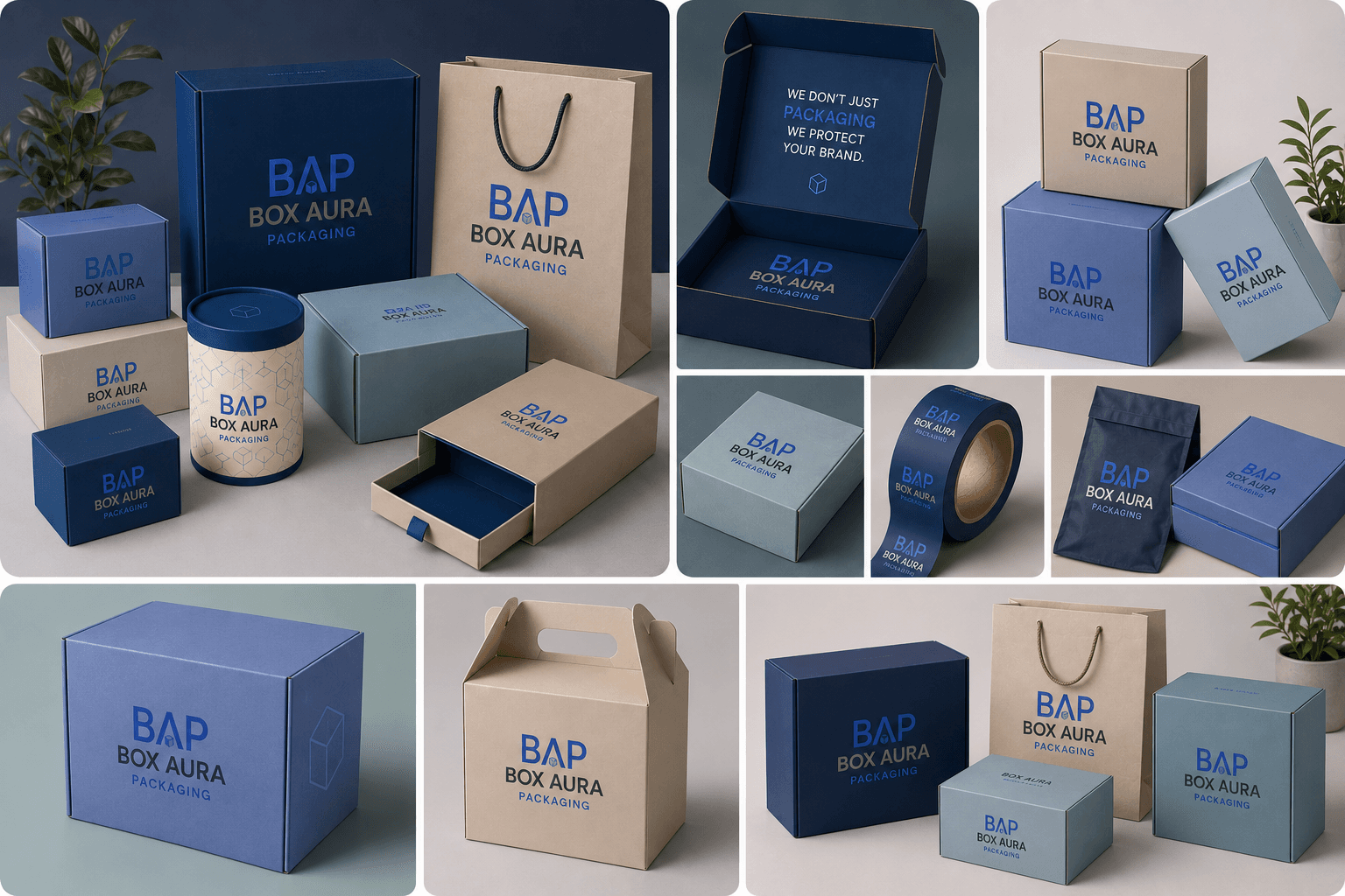 BoxAura Packaging  branded rigid boxes, mailers, tubes and shopping bags